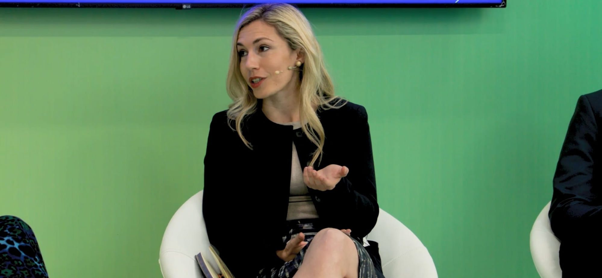 Lucy Shaw speaking on a Grid Flexibility panel at Innovation Zero